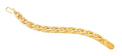 Lot 440 - A Fancy Link Bracelet, clasp stamped '22CT',...