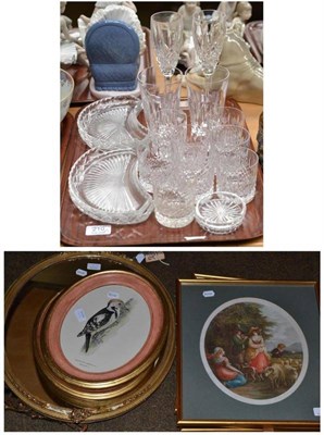 Lot 210 - Two mirrors, six prints, small quantity of glassware