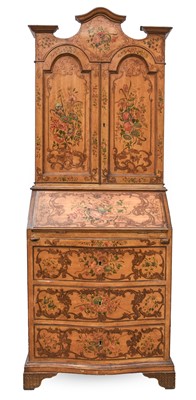 Lot 944 - A North-European Polychrome-Painted Bureau,...