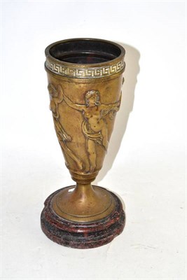 Lot 213 - A Victorian classical urn on a red marble base