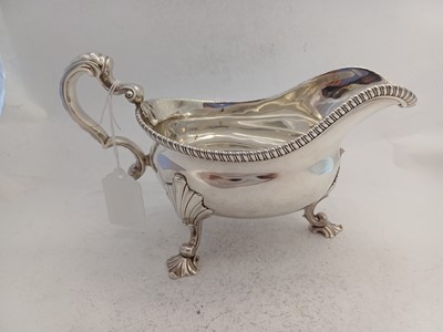 Lot A Pair of George III Silver Sauceboats