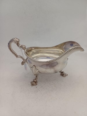 Lot A Pair of George III Silver Sauceboats