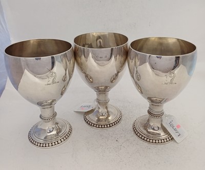 Lot Three George III Silver Goblets