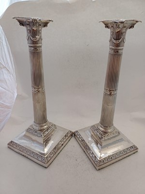 Lot 2008 - A Set of Four George III Silver Table-Candlesticks