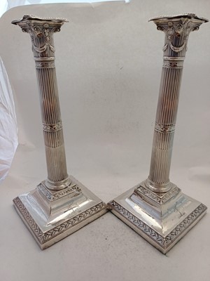 Lot 2008 - A Set of Four George III Silver Table-Candlesticks