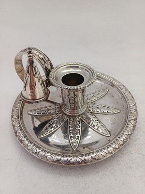 Lot A George III Silver Chamber-Candlestick