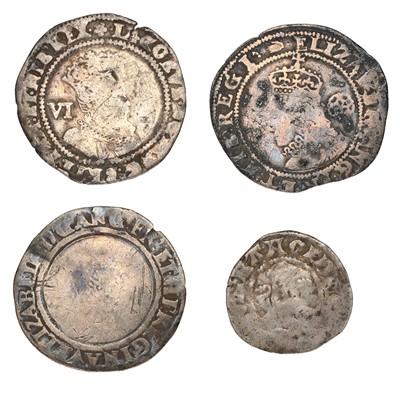 Lot 19 - 3x Hammered Sixpences, to include; Elizabeth I,...