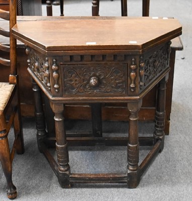 Lot 1260 - A Victorian Carved Fold Over Table, in 17th...