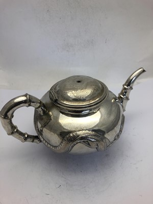 Lot 2088 - A Five-Piece Chinese Export Silver Tea and Coffee-Service With a Tray En Suite