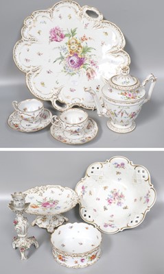 Lot 344 - A Dresden Porcelain Tete-a-Tete Set, on...