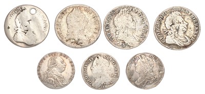 Lot 30 - Assorted 17th and 18th Century Silver Coins, 7...