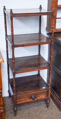 Lot 1222 - A Regency Rosewood Four Tier Whatnot, turned...