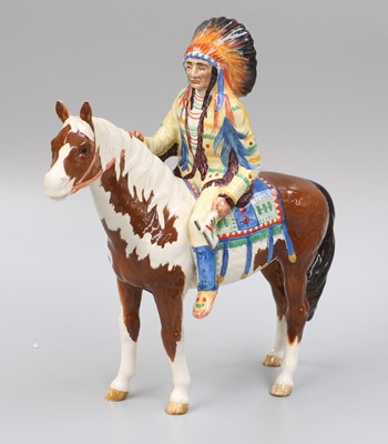 Lot 342A - Beswick Mounted Indian, model No. 1391,...