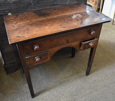 Lot 1248 - An 18th century Oak Lowboy, rectangular top...