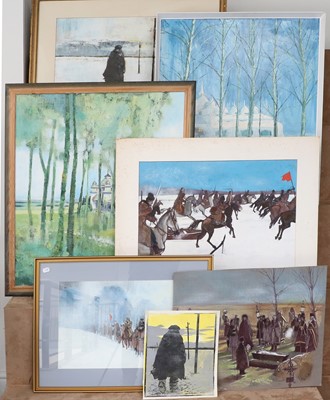 Lot 3212 - Dr Zhivago Various Original Artworks By Leonard Alan Watson