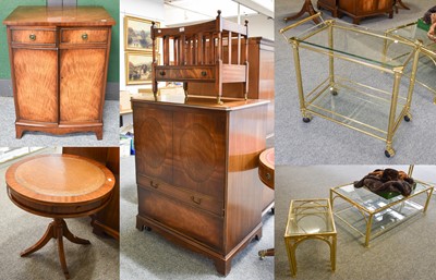 Lot 1109 - A Reproduction Mahogany Canterbury; together...