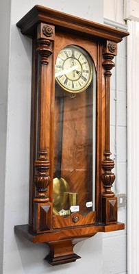 Lot 1290 - A Vienna Type Double Weight Driven Wall Clock,...