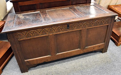 Lot 1237 - A Late 17th/Early 18th Century Oak Panelled...