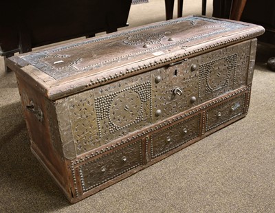 Lot 1247 - A Maltese Camphor Wood Chest, with stud work...