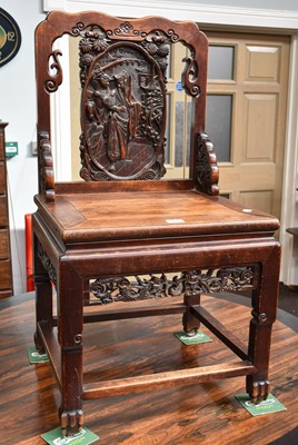 Lot 1243 - A Late 19th Century Chinese Heavily Carved...