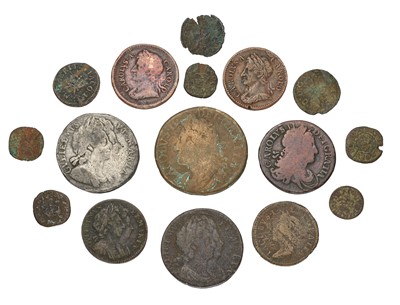 Lot 83 - Assorted 17th Century English and Irish Coins,...