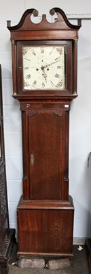 Lot 1182 - A George III Oak and Mahogany Longcase...