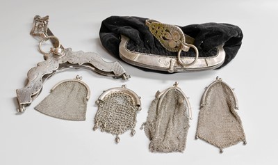 Lot 38 - A Dutch Silver-Mounted Purse With Clip,...