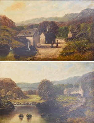 Lot 1067 - William J. Crampton (1855-1935) Village scene...