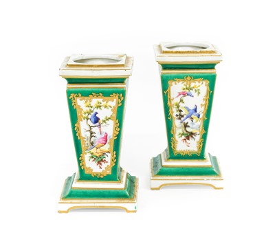 Lot 105 - A Pair of Sèvres Porcelain Stands, the...