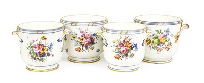 Lot 106 - A Matched Set of Four Sèvres Porcelain Seau à...