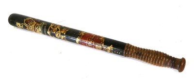 Lot 171 - A Victorian Ebonised Walnut Police Truncheon,...