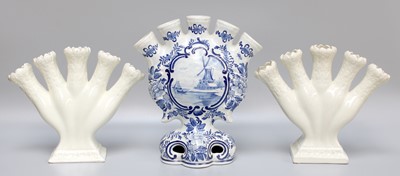 Lot 163 - A Delft Blue and White Tulip Vase, 26cm in...