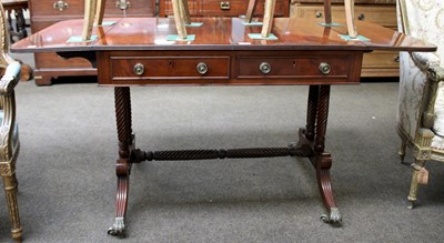 Lot 1208 - A Regency Mahogany Rosewood Crossbanded Sofa...