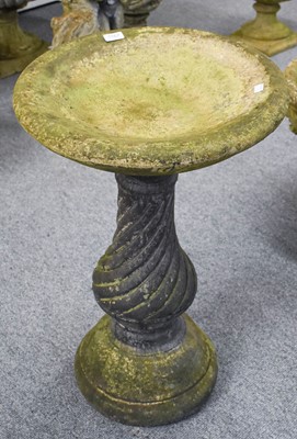 Lot 1167 - A Stone Bird Bath, circular dished top on...