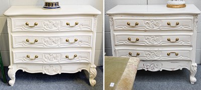 Lot 1126 - A Pair of French Style White Painted...