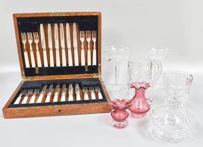 Lot 242 - A Part Suite of Cut Glass, including champagne...