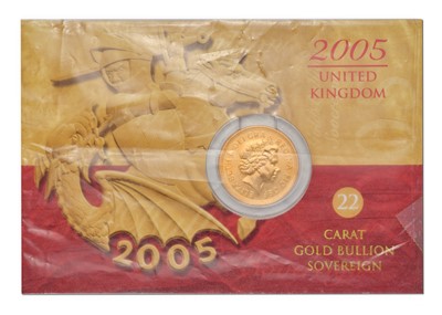 Lot 225 - Elizabeth II, Sovereign 2005, with St. George...