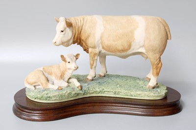 Lot 161 - Border Fine Arts 'Simmental Cow and Calf'...