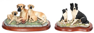 Lot 89 - Border Fine Arts Dog Models Comprising: 'Great...