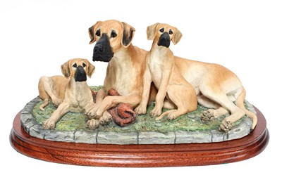 Lot 89 - Border Fine Arts Dog Models Comprising: 'Great...