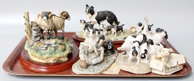 Lot 164 - Border Fine Arts Sheep and Collie Models,...