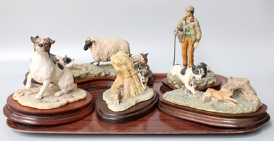 Lot 164 - Border Fine Arts Sheep and Collie Models,...