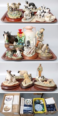 Lot 164 - Border Fine Arts Sheep and Collie Models,...