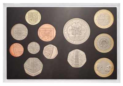 Lot 268 - 2009 UK Proof Coin set, 12 coins from £5-1p,...