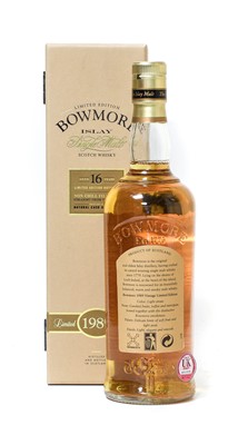 Lot 116 - Bowmore 1989 16 Year Old Single Islay Malt...
