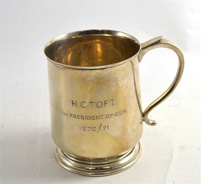 Lot 260 - A silver mug, Sheffield hallmarks