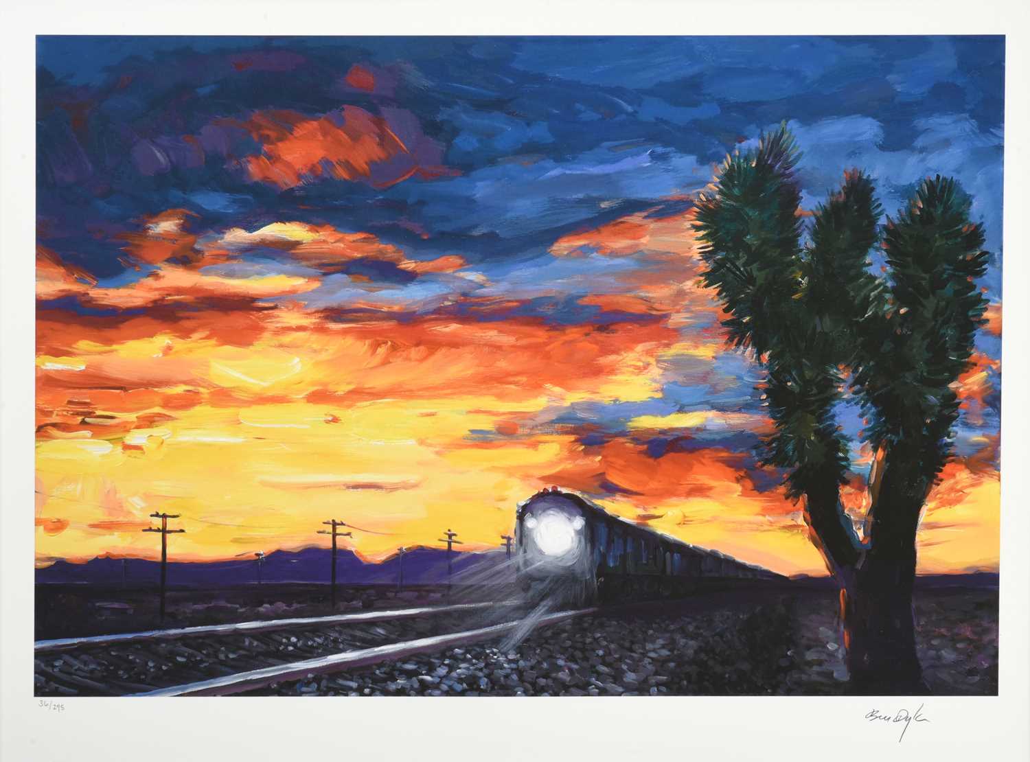 Lot 669 - Bob Dylan (b.1941) American "Train at Sunset"...