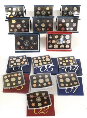 Lot 283 - 15x UK Proof Sets, comprising; 1993, 1994,...