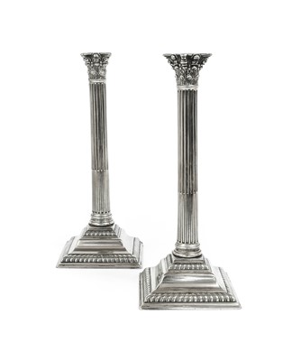 Lot 222 - A Pair of George III Paktong Corinthian Column...