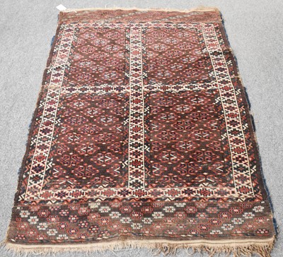 Lot 1250 - Yomut Turkmen Ensi, the chocolate brown...